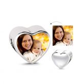 Heart Shape Engravable Charm Sterling Silver