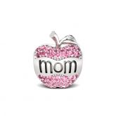 Apple Shape Mom Charm Sterling Silver