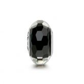 Black Faceted Glass Charm