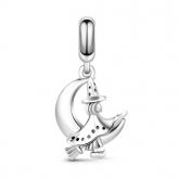 Moon & Magic Witch Charm Sterling Silver