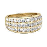 Channel Set Round Cut Sterling Silver Women's Band