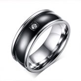 Black Plated Titanium Steel Men's Band