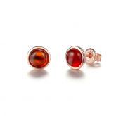 Vintage Rose Gold Tone Sterling Silver Stud Earrings