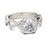 Twist Round Cut Sterling Silver Ring