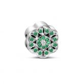 Hollow Flower Charm Sterling Silver