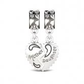 Mother & Daughter Charm Sterling Silver