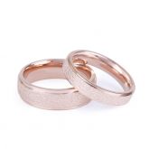 Rose Gold Tone Titanium Steel Couple Rings