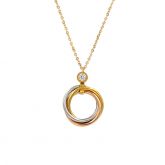 Three Tone Titanium Steel Women's Necklace