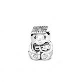 Trencher Cap Bear Charm Sterling Silver
