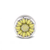 Yellow Flower Charm Sterling Silver