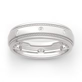 Moissanite Men's Gold Band