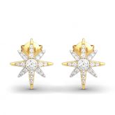 Jeulia Two Tone Star Sterling Silver Earrings
