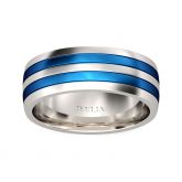 Simple Two Tone Stainless Steel Men's Band