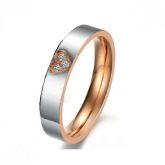 Jeulia Heart Design Titanium Steel Women's Band