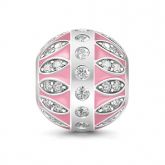 Radiant Imitated Crystal Charm Sterling Silver