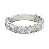 Bar Setting Princess Cut Sterling Silver Women's Band
