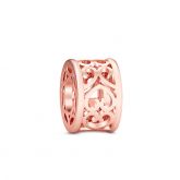 Rose Gold Tone Hollow Charm Sterling Silver