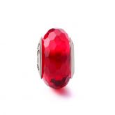 Red Faceted Glass Charm