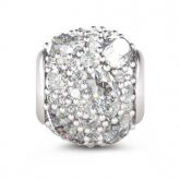 Pave Stones Charm Sterling Silver