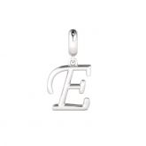 Letter E Dangling Charm Sterling Silver