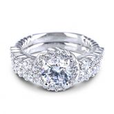 Braided Round Cut Sterling Silver Ring Set