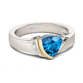 Asymmetric Trillion Cut Sterling Silver Ring