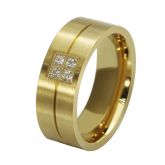 Gold Tone Titanium Steel Men's Band