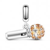 Mini Microphone Pendant Sterling Silver