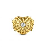 Blooming Flower Hollow Charm Sterling Silver