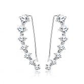 Simple Classic Sterling Silver Earrings Climbers