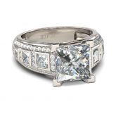 Classic Princess Cut Sterling Silver Ring