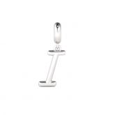 Letter I Dangling Charm Sterling Silver