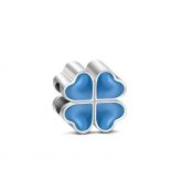 Heart to Heart Clover Charm Sterling Silver