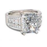 Radiant Cut Sterling Silver Ring
