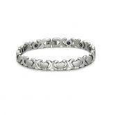 X And Heart Shape Titanium Steel Tennis Bracelet