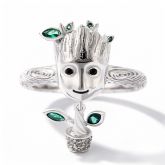 Jeulia "I am Groot" Tree Man Sterling Silver Dangle Ring