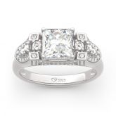 Jeulia Golden Gate Bridge Sterling Silver Ring