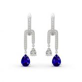 Jeulia Pear Shape Pendant Sterling Silver Earrings