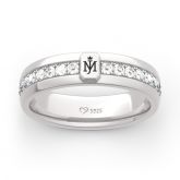 Michael Jackson Commemorative Round Cut Sterling Silver Band