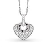 Michael Jackson Commemorative Heart Sterling Silver Necklace