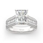 Classic Radiant Cut Sterling Silver Ring