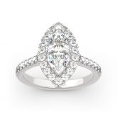 Jeulia Halo Marquise Cut Sterling Silver Ring