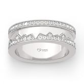 Rocky Mountains Inspired Sterling Silver Band