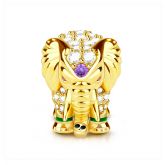 "Lucky Elephant" Thai Elephant Sterling Silver Charm