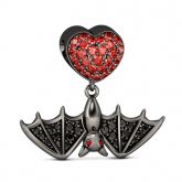 Flying Bat Sterling Silver Dangle Charm