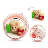"Cat Playing Yarn Ball" Photo Charm Sterling Silver