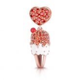 Cherry Ice Cream Sterling Silver Dangle Charm