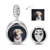 "Frankenweenie" Bull Terrier Dog Photo Charm Sterling Silver