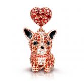 "Love My Corgi" Dog Sterling Silver Dangle Charm