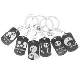 The Nightmare Before Christmas Jack and Sally Keychain